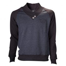Jack Daniel's - Sweater - V-Neckline - Grey - Classic Small Logo on the Back