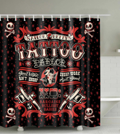 Shower Curtain / Room Divider - Sailor Betty's Tattoo Parlor