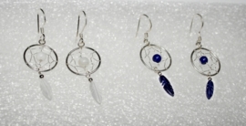 Dreamcatchers (blue) earrings [SILVER]