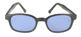 Original KD's - Sunglasses - Matte Black Frame - LIGHT BLUE