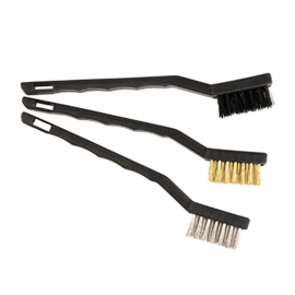 Set of 3 brushes Nylon, brass and non ferro