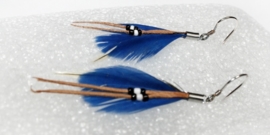 Blue Feather earrings