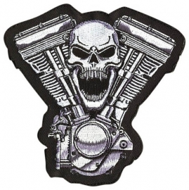 000 - BACKPATCH - V-Twin Engine Skull