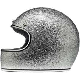 BILTWELL GRINGO HELMET BRITE SILVER MF - ECE - XS ONLY