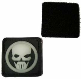 VELCRO/PVC PATCH - Skull Glow In The Dark