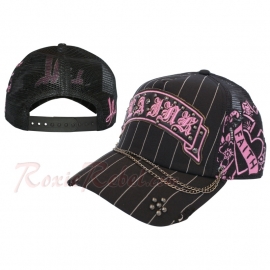 black  / pink Trucker Cap with Faith - LA Ink