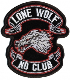 000 - BACKPATCH - Lone Wolf, No Club