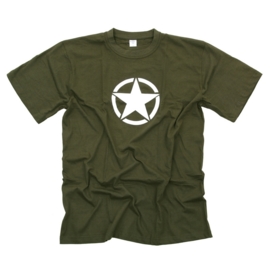 T-Shirt with White Star - Two Colours