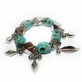 Lucky Charm bracelet with Big Skullies