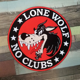 BACKPATCH - cartoon - LONE WOLF * NO CLUBS