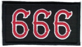 273 - PATCH - RED & WHITE - Evil Numbers - 666