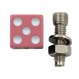 TrikTopz with License Plate Mounts - Valve Caps - Pink Dice