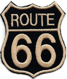 227 - golden PATCH - Route 66 Shield - GOLD