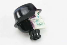 Gear Shift Knob / Shifter - Rider Skull with Black German War Helmet