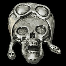 P153 - Large PIN - Aviator Skull