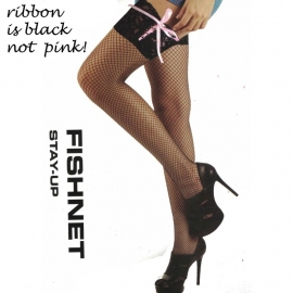 Fishnet with Black Lace & Corset Detail - Overknee Thights