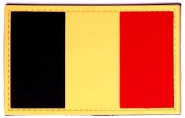 182 - VELCRO/PVC PATCH - Belgian Flag - Belgium - Belgique - België