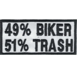 PATCH - 49% BIKER  - 51% TRASH