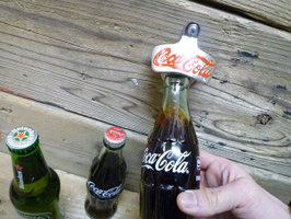 Bottle Opener - metal - Wall Mount - Coca-Cola