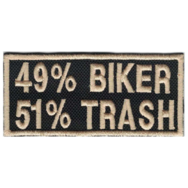 137 - golden PATCH - 49% BIKER  - 51% TRASH