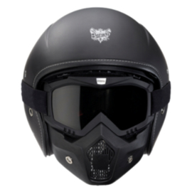 Barock - Pilot Fighter Helmet - Integrated Dark Visor - ECE22.05