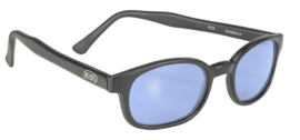 Original KD's - Sunglasses - Matte Black Frame - LIGHT BLUE