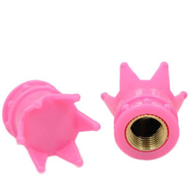 Valve Caps - Pink Crowns