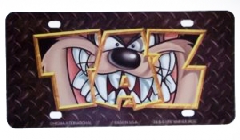 License Plate /  Polycarbonate Sign - Warner Bros - Tasmanian Devil - TAZ