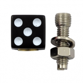 TrikTopz with License Plate Mounts - Valve Caps - Black Dice