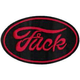 Cherry red PATCH - FUCK - Ford logo