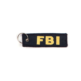 Embroided Keychain - Blue & Yellow - FBI