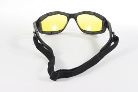 KICKSTART by KD's - FREEDOM - Wrap-Style Padded Sunglasses - Yellow