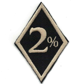 Golden PATCH - Diamond -2 % - Two Percenter (black) - 2%