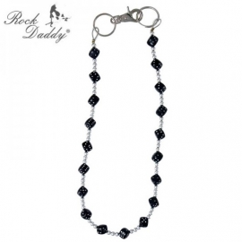 Rock Daddy - Wallet Chain with Tiny Balls - Black Dices