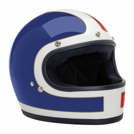 Biltwell INC - Gringo Full Face Helmet - DOT - Le Tracker [White, Red & Blue]