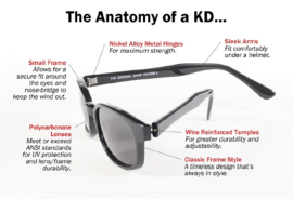 Original KD's - Sunglasses - Matte Black Frame - YELLOW