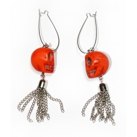 Mandarin Skull earrings