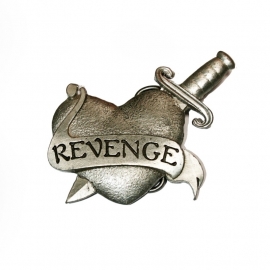 Stabbed Heart with Revenge Banner - BUCKLE [B149]