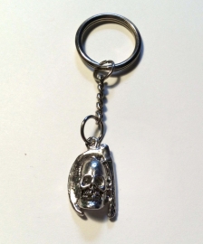 Metal Keychain - Skull with Scythe