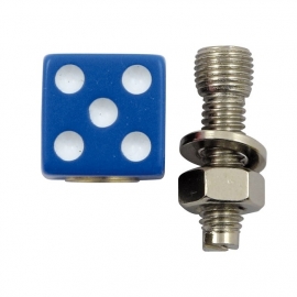 TrikTopz with License Plate Mounts - Valve Caps - Blue Dice