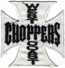023 - PATCH - WEST COAST CHOPPERS - White Cross
