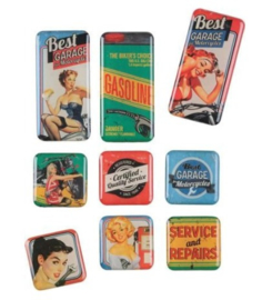 Gasoline - Magnet Set - Garage & Pin Up