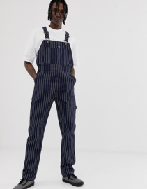 Dickies - Moneta Bib Overall - Dark Blue, White Striped