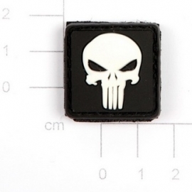 VELCRO/PVC PATCH - 3D Punisher (white)