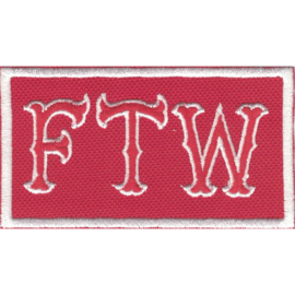 PATCH - White&Red - FTW - Forever Two Wheels - Fuck The World