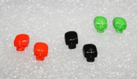 Shiny (orange) Skull earstuds