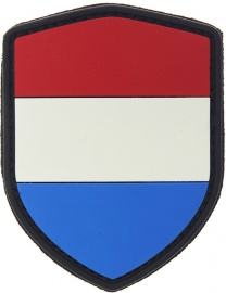 067 - VELCRO/PVC PATCH - HOLLAND- Netherlands - Nederland - Dutch Flag Shield
