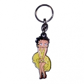 Metal Keychain - Betty Boop - Yellow Dress