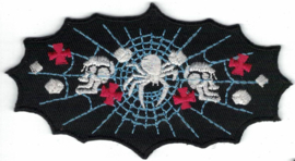 023 - PATCH - Spider with Web, Skulls and Maltese Crosses