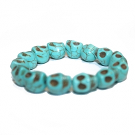 Playful Skull bracelet (turquoise)